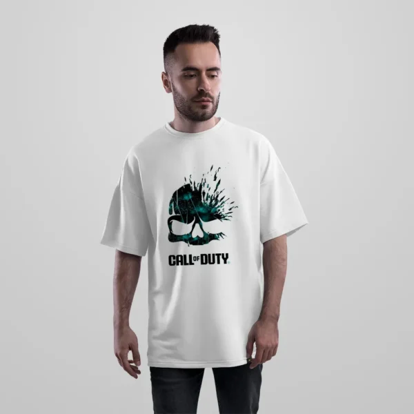 تیشرت اورسایز کال آو دیوتی طرح جمجمه انفجاری (Call of Duty) کد po1765