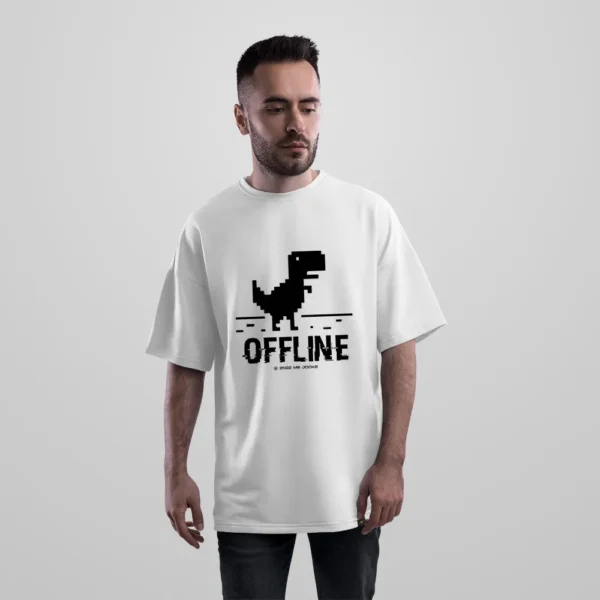 تیشرت اورسایز بازی دایناسور کروم طرح Offline کد po1882