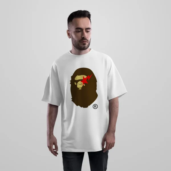 تیشرت اورسایز بیپ طرح لوگوی لیزری (BAPE) کد po1900