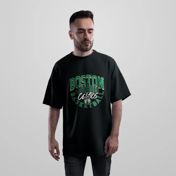 تیشرت اورسایز بسکتبال بوستون سلتیکس طرح وینتیج (Celtics) کد po205