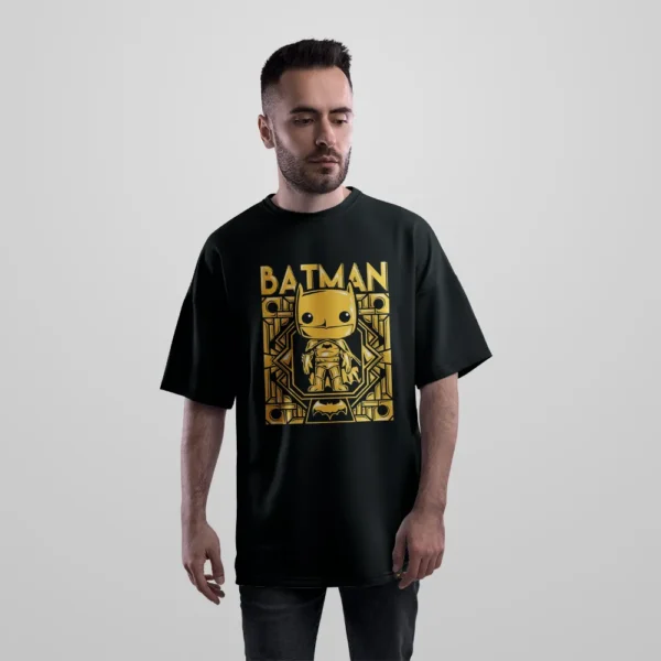 تیشرت اورسایز بتمن طرح پیکاچو با لباس شوالیه تاریکی (Pikachu Batman) کد po2062