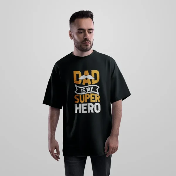 تیشرت اورسایز پدر طرح Dad Is My Superhero کد po2166