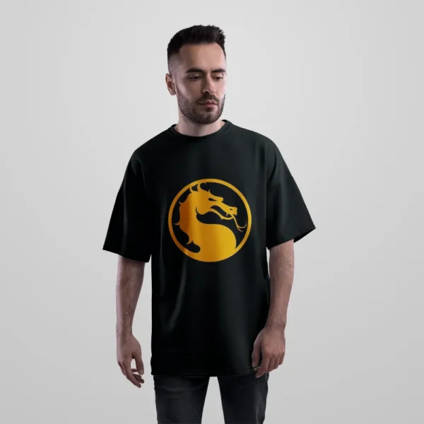تیشرت اورسایز بازی مورتال کامبت طرح لوگو (Mortal Kombat) کد po2167