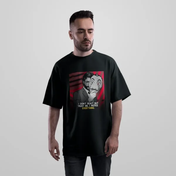 تیشرت اورسایز سالوادور دالی طرح پرتره (Salvador Dalí) کد po2478