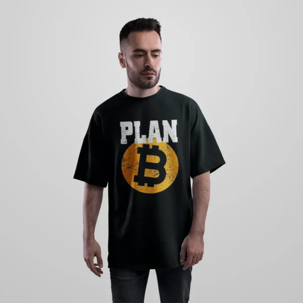 تیشرت اورسایز بیت‌کوین طرح Plan B کد po2533