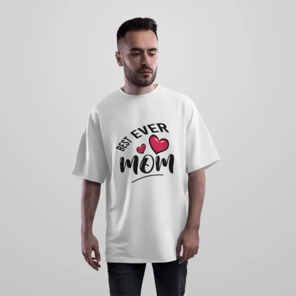 تیشرت اورسایز مادر طرح Best Ever Mom با قلب کد po2719