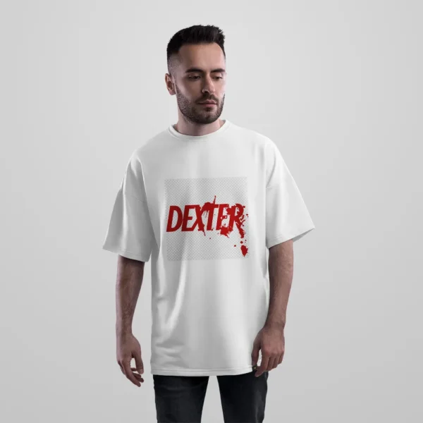 تیشرت اورسایز سریال دکستر طرح لوگوی خونی (Dexter) کد po2817
