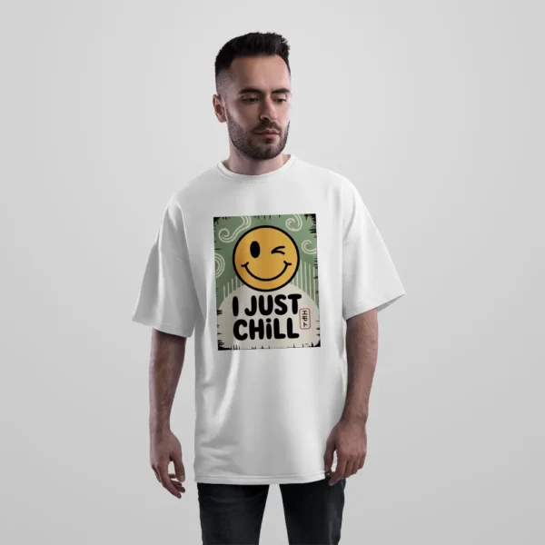 تیشرت اورسایز حال خوب طرح I Just Chill کد po2862