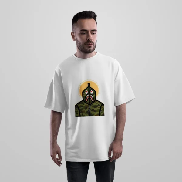 تیشرت اورسایز بیپ طرح هودی استریت‌ویر (BAPE) کد po2865