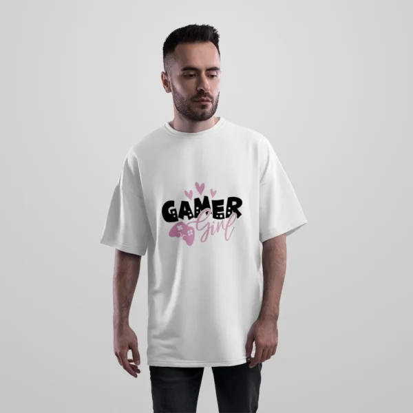 تیشرت اورسایز گیمر دختر طرح Gamer Girl کد po3087