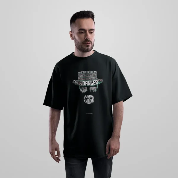 تیشرت اورسایز طنز تایپوگرافی I'm in Danger کد po3364