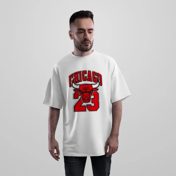 تیشرت اورسایز شیکاگو بولز طرح شماره ۲۳ (Chicago Bulls) کد po3442