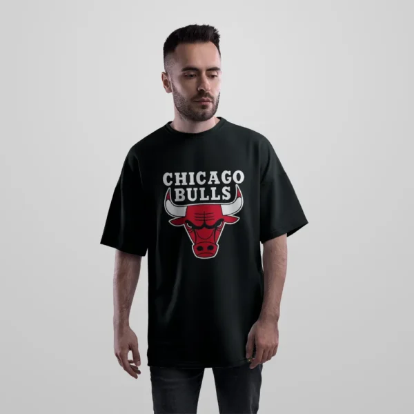 تیشرت اورسایز شیکاگو بولز طرح لوگوی کلاسیک (Chicago Bulls) کد po3526