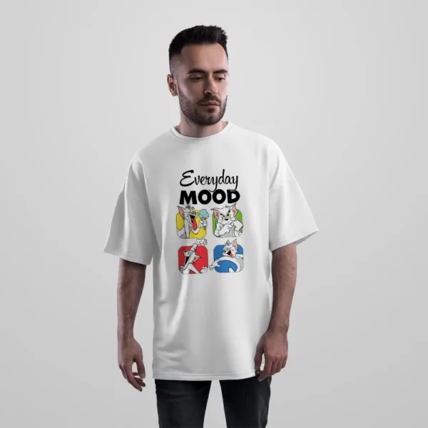 تیشرت اورسایز تام و جری طرح Everyday Mood کد po3816