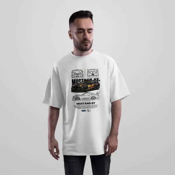 تیشرت اورسایز فورد موستانگ GT طرح تیونینگ (Ford Mustang GT) کد po3971