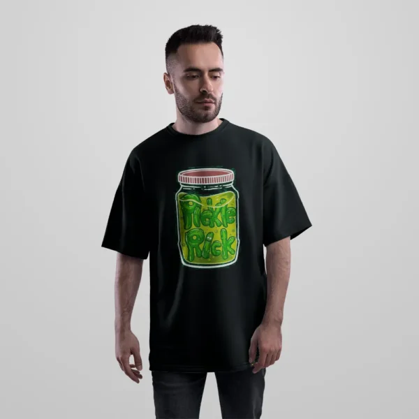 تیشرت اورسایز ریک و مورتی طرح پیکل ریک (Pickle Rick) کد po4029