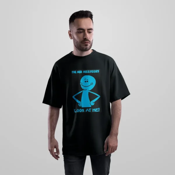 تیشرت اورسایز ریک و مورتی طرح مستر می‌سیکس (Mr. Meeseeks) کد po4380