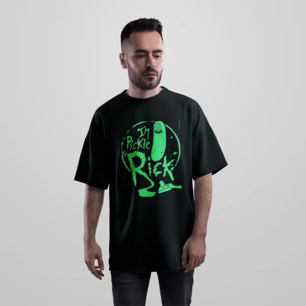 تیشرت اورسایز ریک و مورتی طرح پیکل ریک (Pickle Rick) کد po4853