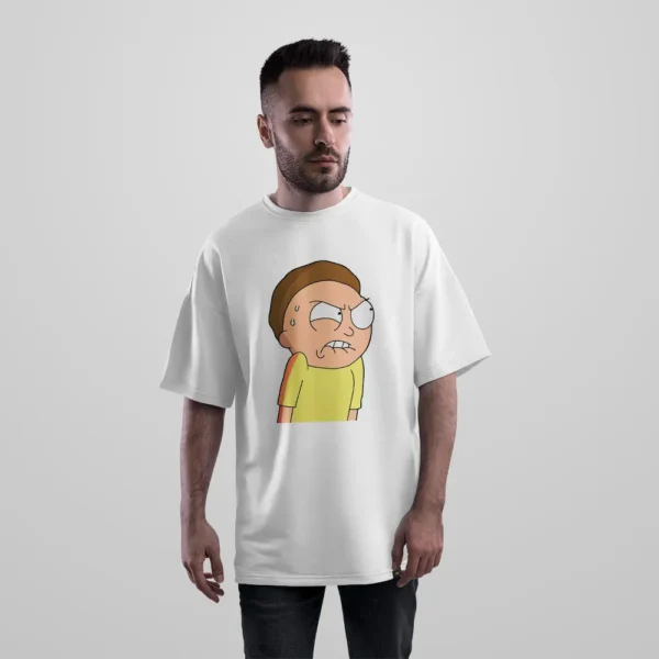 تیشرت اورسایز ریک و مورتی طرح مورتی عصبانی (Morty) کد po5292