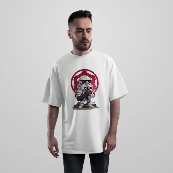 تیشرت اورسایز جنگ ستارگان طرح استورم‌تروپر (Stormtrooper) کد po6658