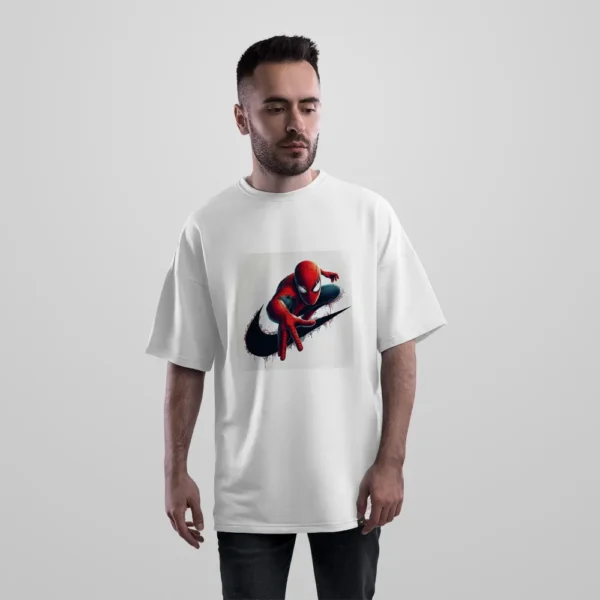 تیشرت اورسایز مرد عنکبوتی طرح اکشن (Spider-Man) کد po6693