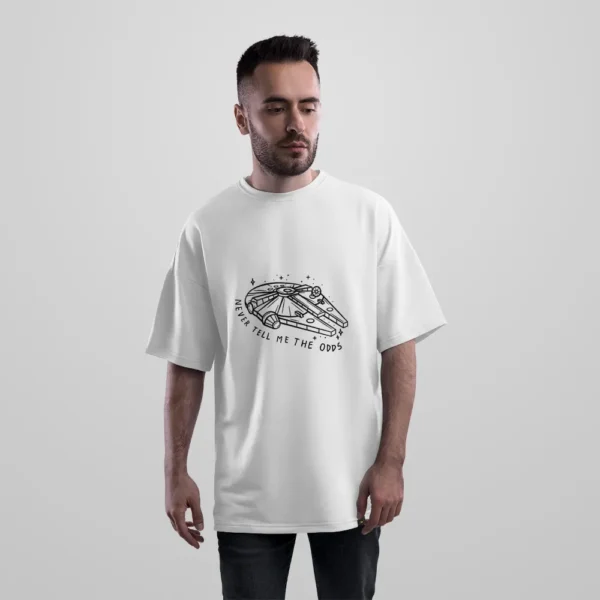 تیشرت اورسایز جنگ ستارگان طرح میلنیوم فالکون (Millennium Falcon) کد po6970