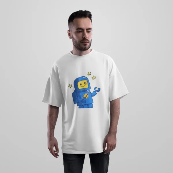 تیشرت اورسایز لگو طرح فضانورد کارتونی (LEGO) کد po7332
