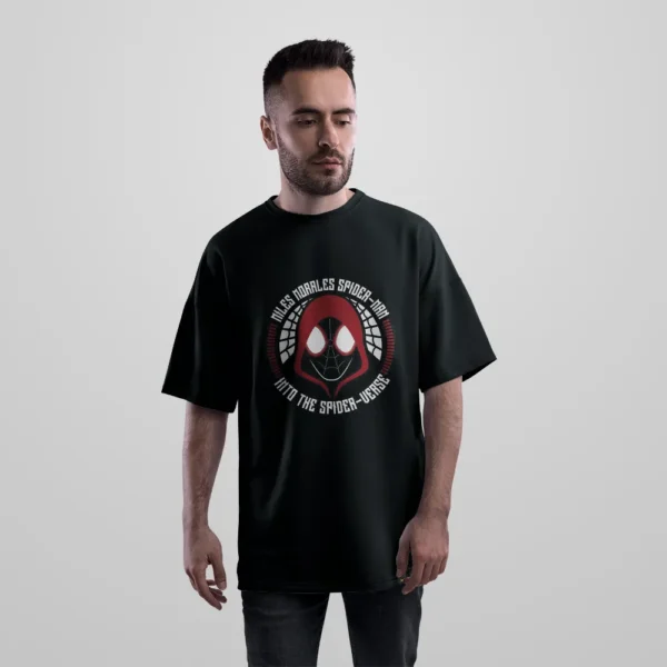 تیشرت اورسایز مرد عنکبوتی مایلز مورالز (Miles Morales) کد po7877