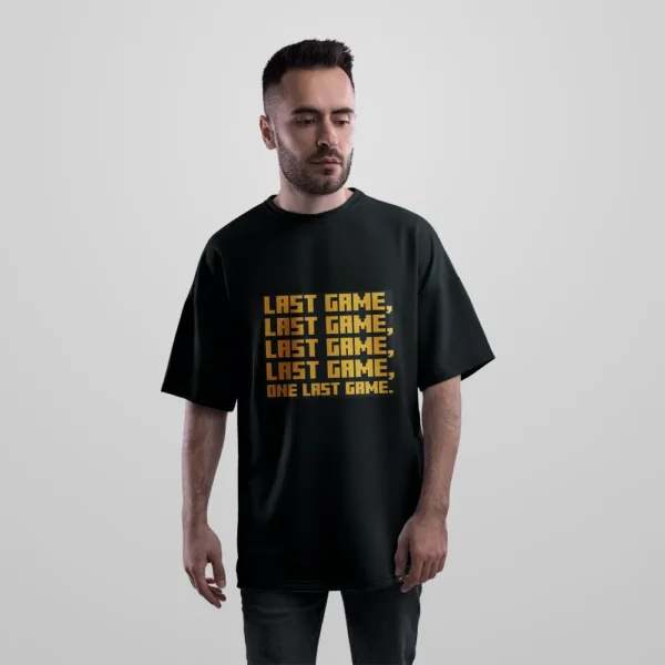 تیشرت اورسایز گیمینگ طرح Last Game کد po8069
