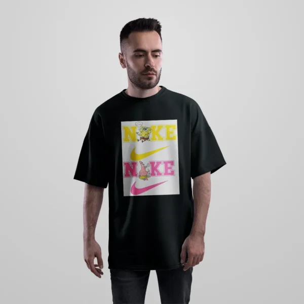 تیشرت اورسایز باب اسفنجی طرح نایکی (Nike) کد po8113