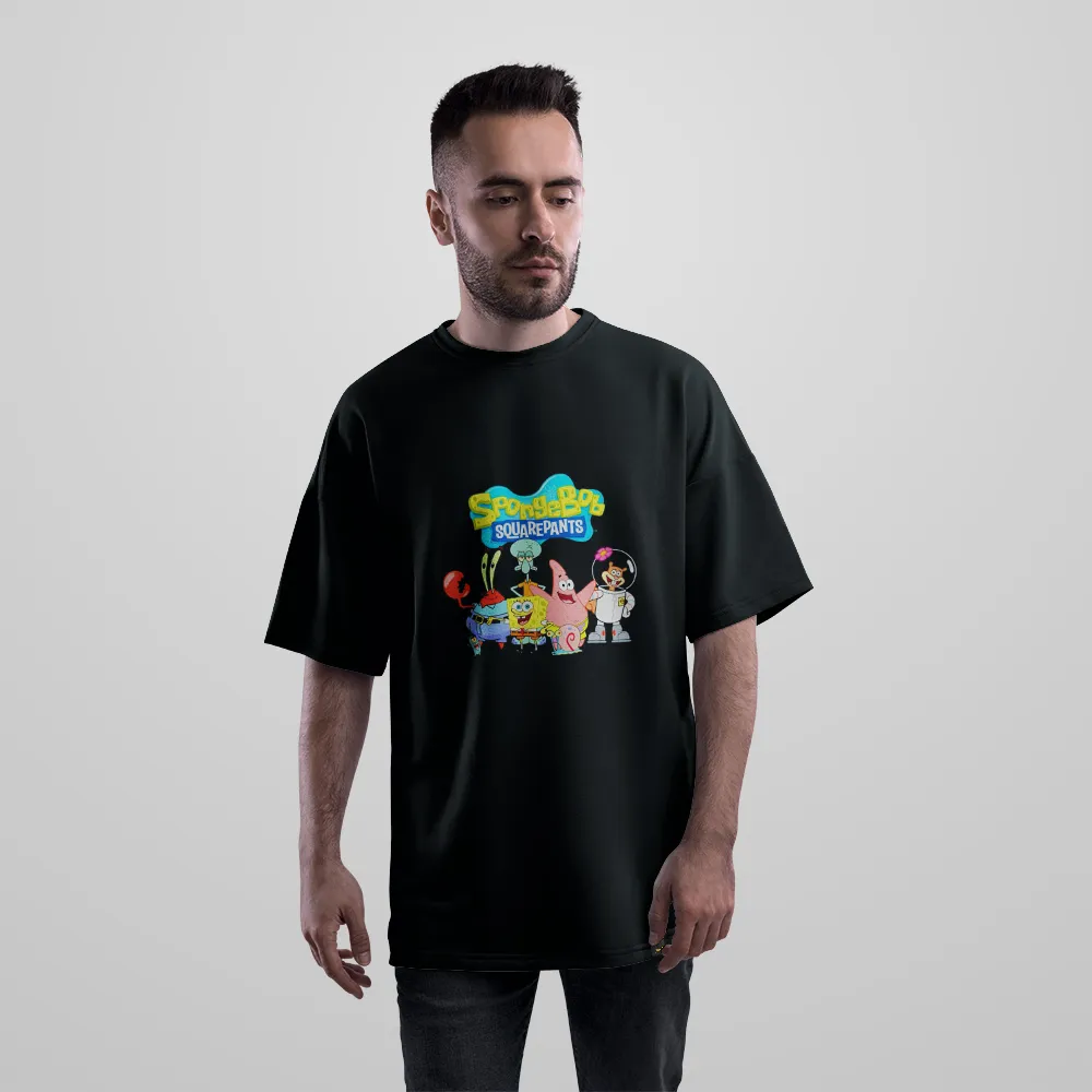 تیشرت اورسایز باب اسفنجی طرح شخصیت‌های بیکینی باتم کد po8166