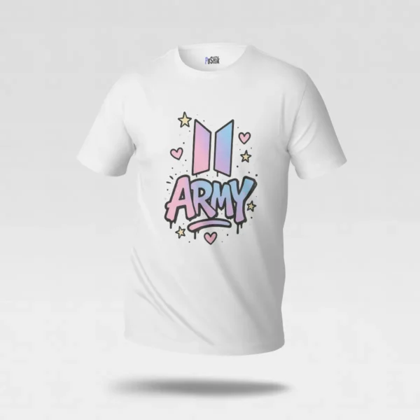 تیشرت بی‌تی‌اس طرح لوگوی Army (BTS) کد po1036