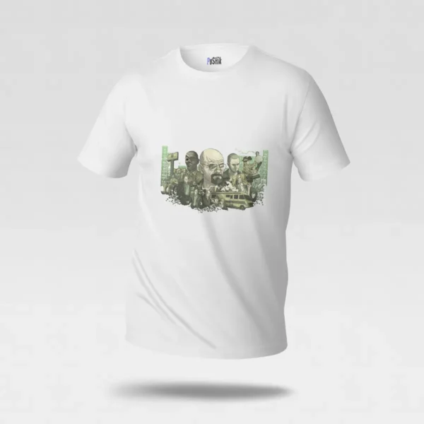 تیشرت بریکینگ بد طرح کلاژ شخصیت‌ها (Breaking Bad) کد po1146