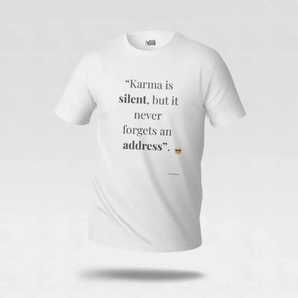 تیشرت تایپوگرافی Karma Is Silent کد po1147