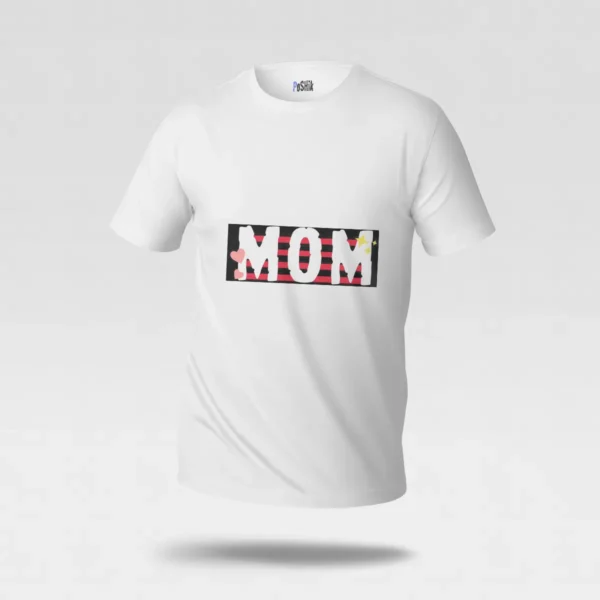 تیشرت مادر طرح MOM راه‌راه کد po1165