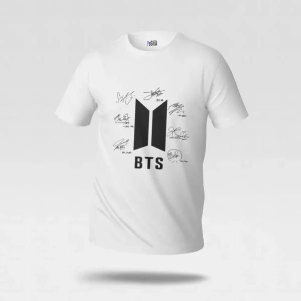 تیشرت بی‌تی‌اس طرح لوگو و امضاها (BTS) کد po1212