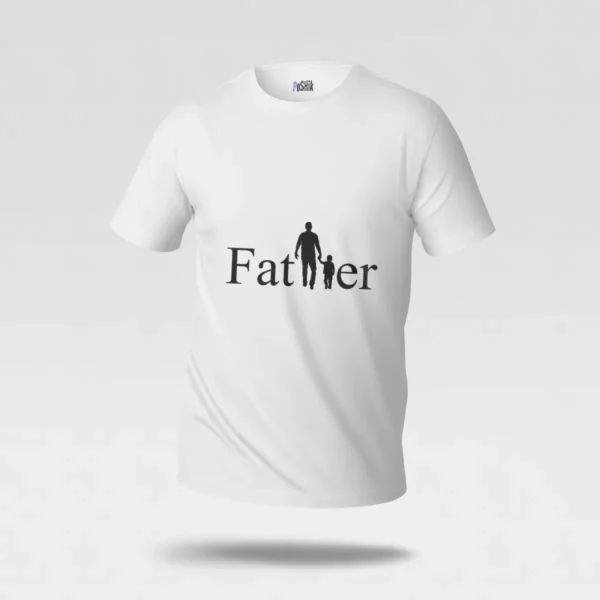 تیشرت پدر طرح Father با سیلوئت خانوادگی کد po1254