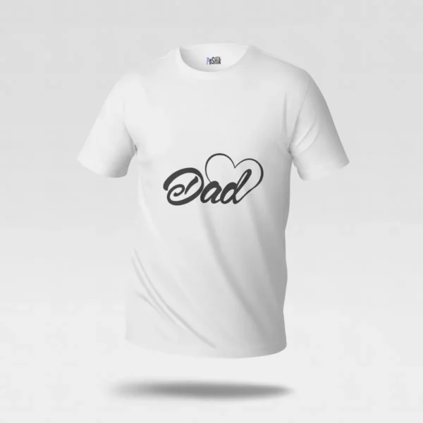 تیشرت پدر طرح Dad با قلب مینیمال کد po1375