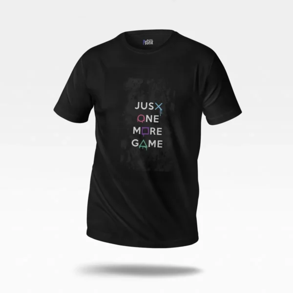 تیشرت گیمینگ نوشته Just One More Game کد po1395