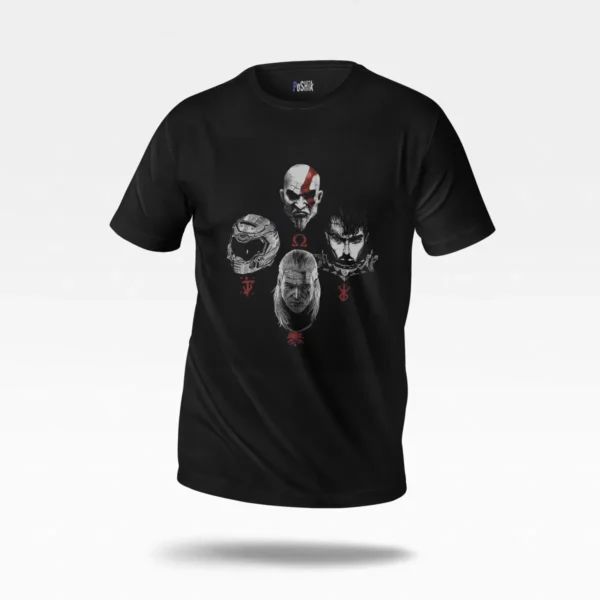 تیشرت گروه اسلیپ‌نات طرح اعضا (Slipknot) کد po1495