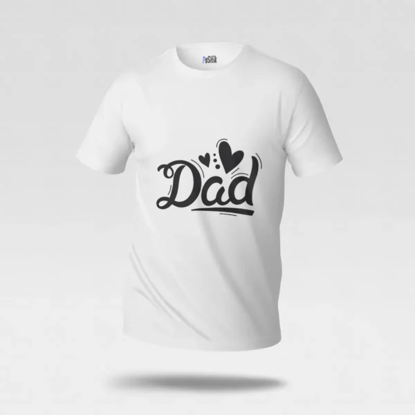 تیشرت پدر طرح Dad تایپوگرافی قلبی کد po1551