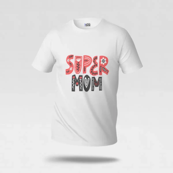 تیشرت مادر طرح Super Mom تایپوگرافی کد po1571