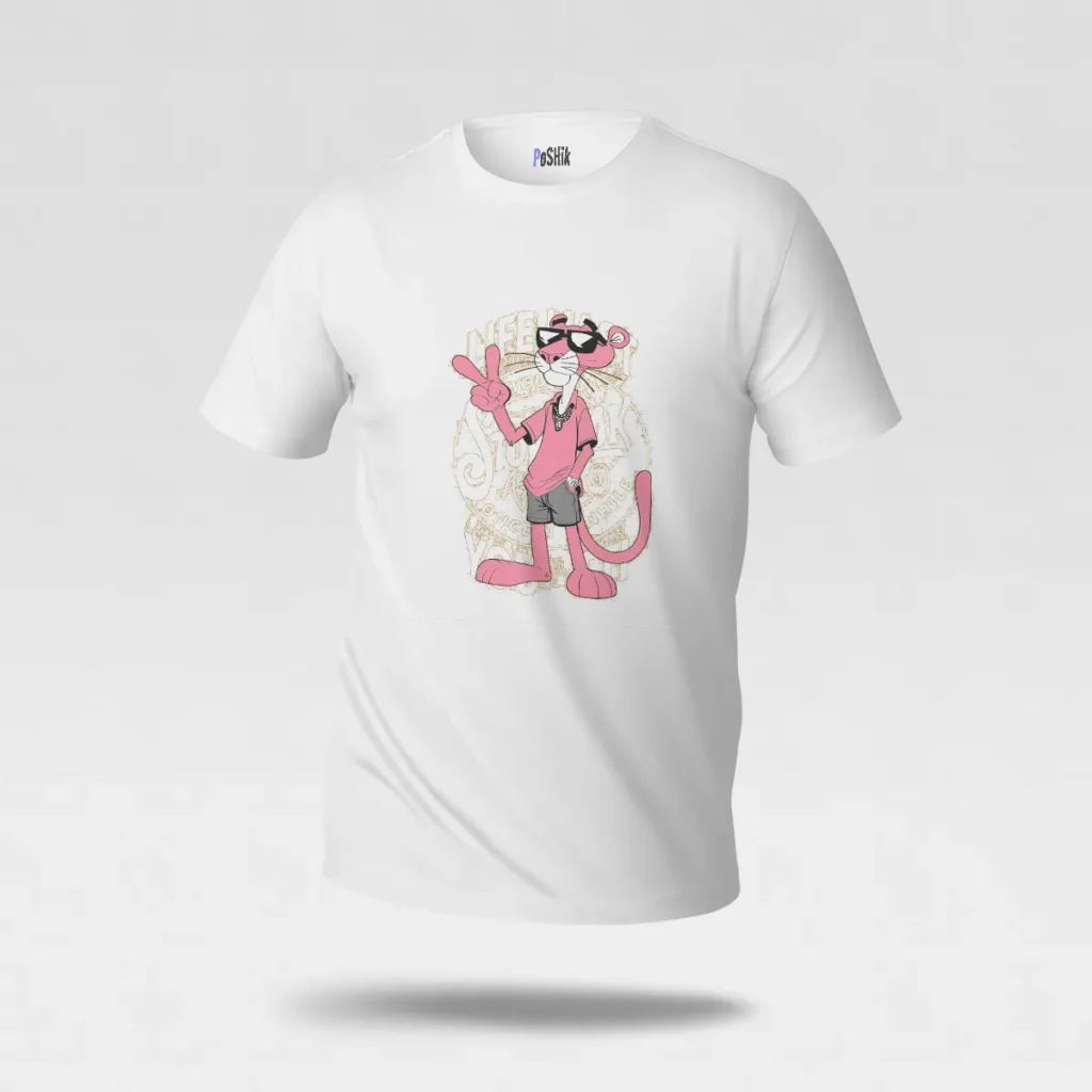 تیشرت پلنگ صورتی طرح استریت‌ویر (Pink Panther) کد po161