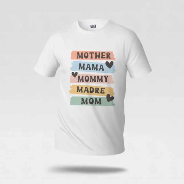 تیشرت مادر طرح تایپوگرافی Mother Mama Mom کد po1612