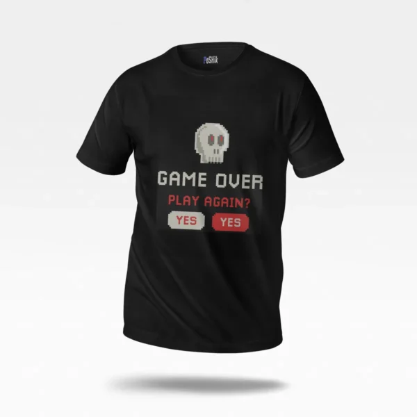تیشرت گیمینگ طرح Game Over کد po1621
