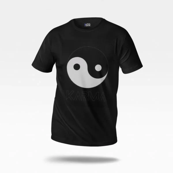تیشرت طرح یین و یانگ کارما (Karma) کد po1647