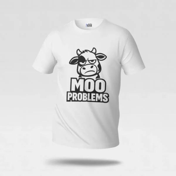 تیشرت گاو بامزه نوشته Moo Problems کد po166