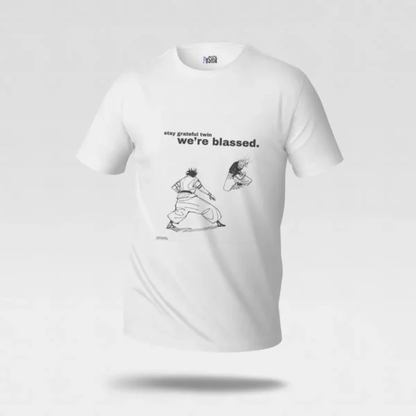 تیشرت مانگا طرح Stay Grateful Twin کد po1728