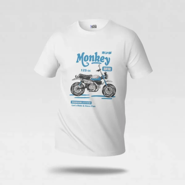 تیشرت موتور هوندا مانکی 125 طرح رترو (Honda Monkey) کد po1802