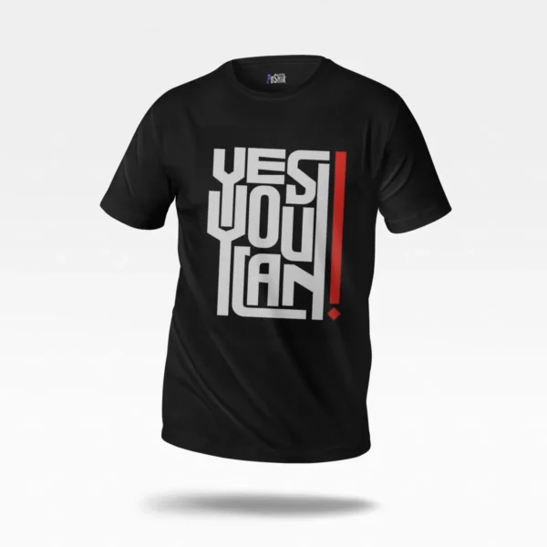 تیشرت تایپوگرافی انگیزشی Yes You Can کد po1821